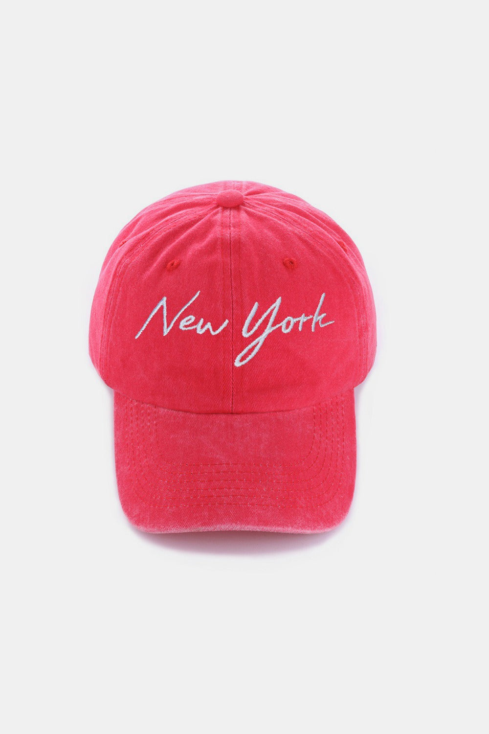 Zenana Washed Embroidered City Baseball Cap