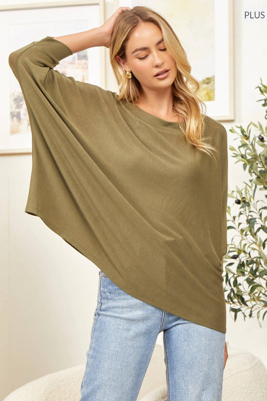 Andrée by Unit - PLUS SIZE Batwing Hacci Top MHS41P