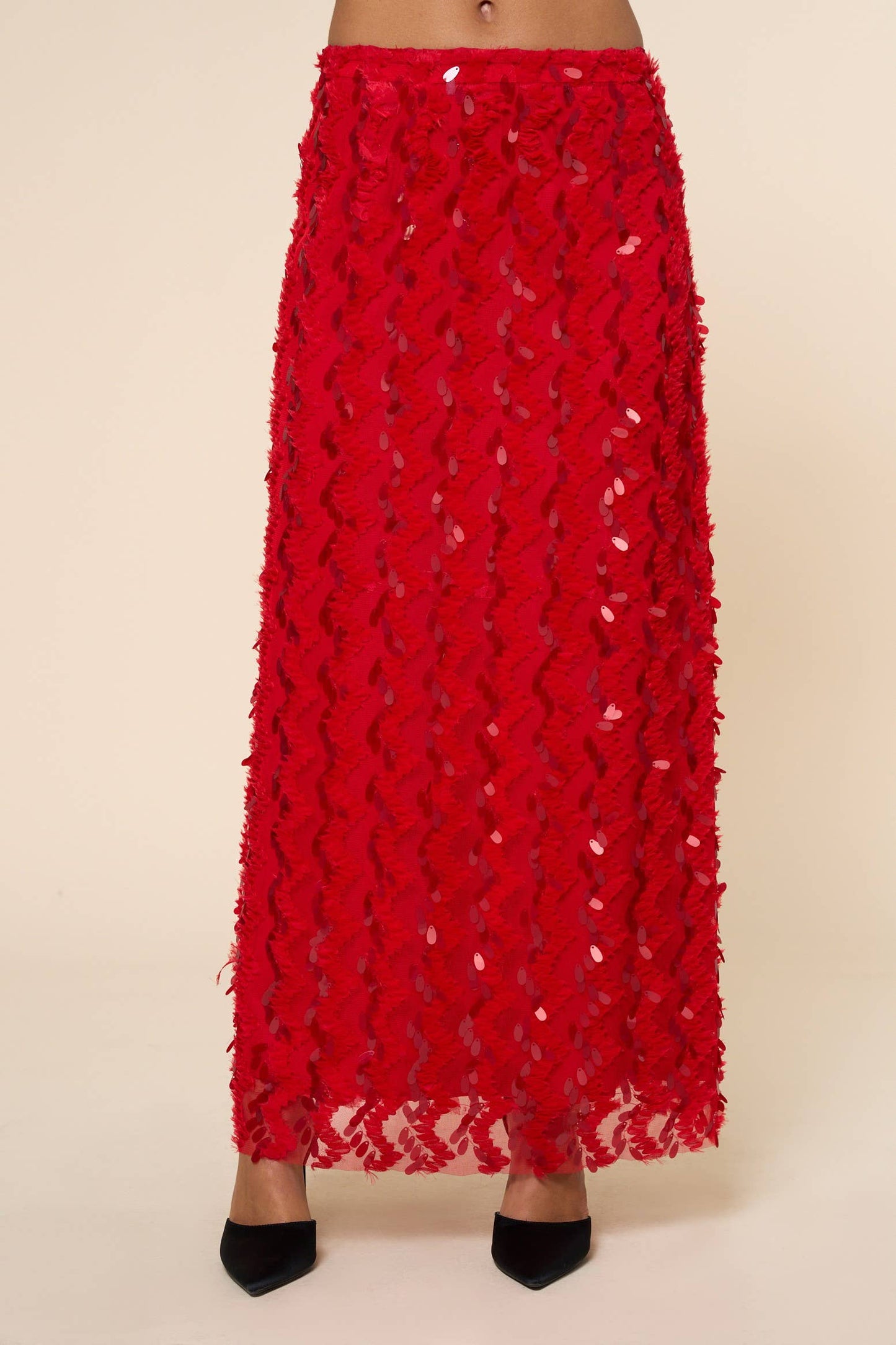 Lalavon - ILK5787 Sequin Maxi Skirt