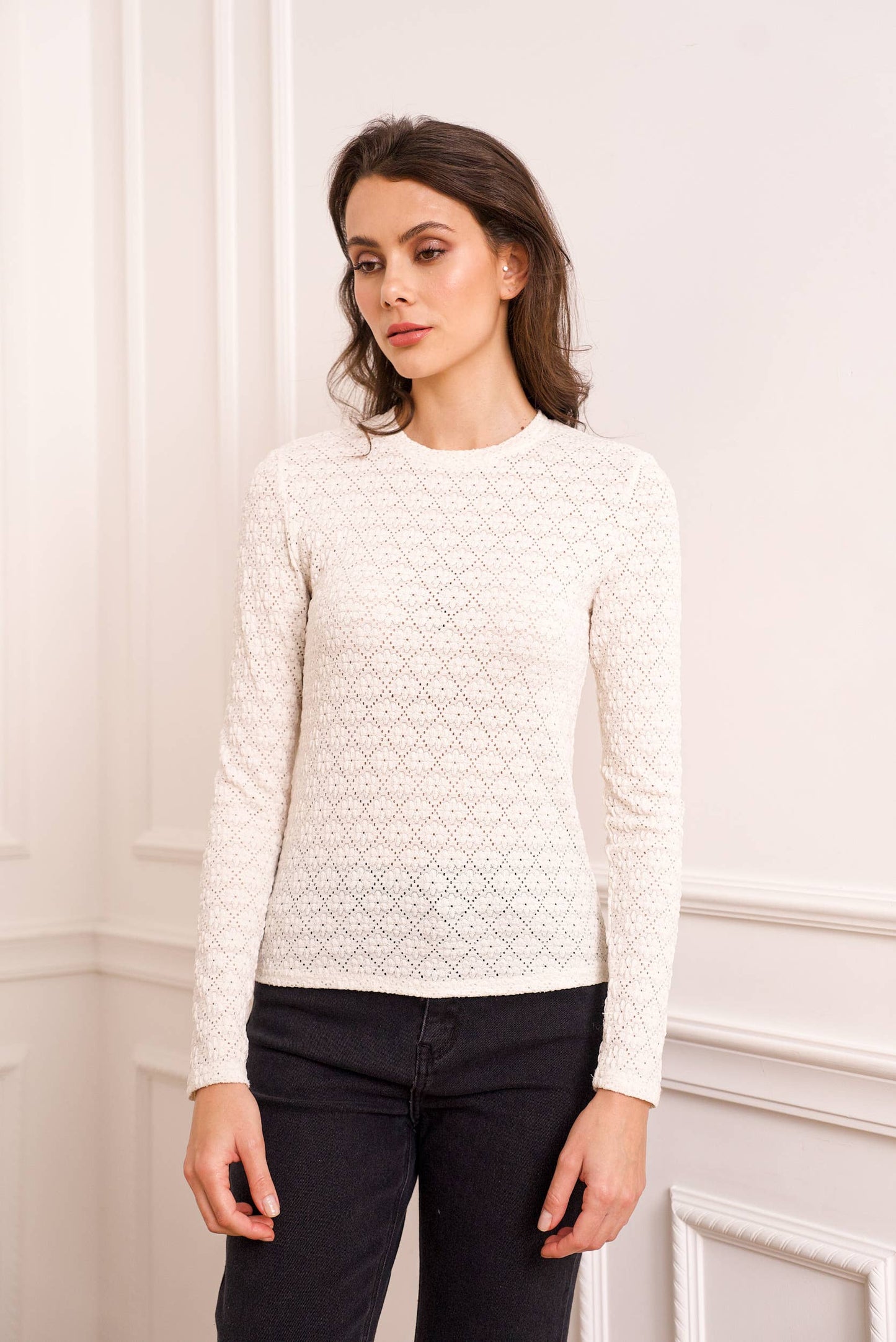 CHOKLATE PARIS - Semi-transparent lace T-shirt - CK08199