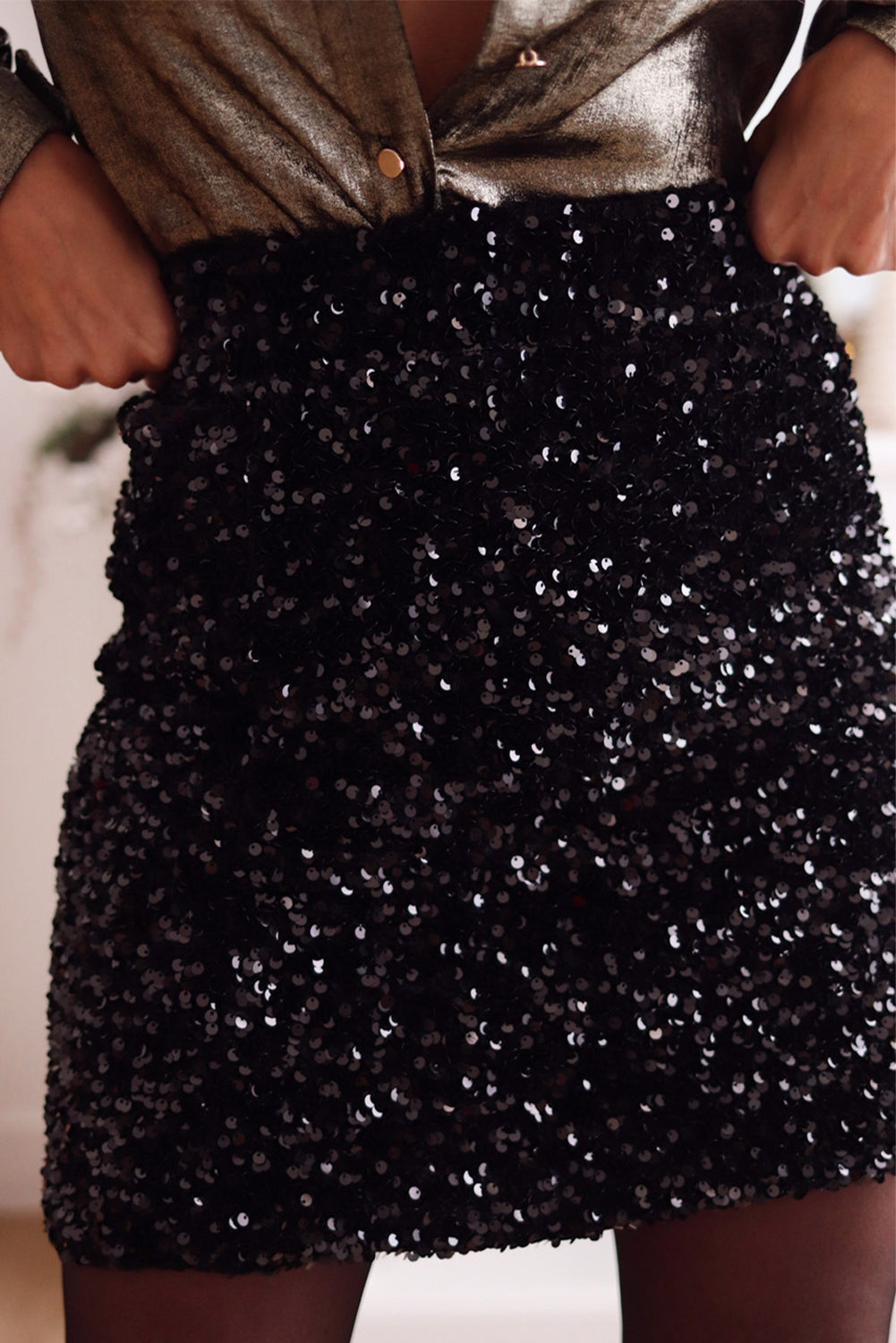 Sequin Mini Skirt