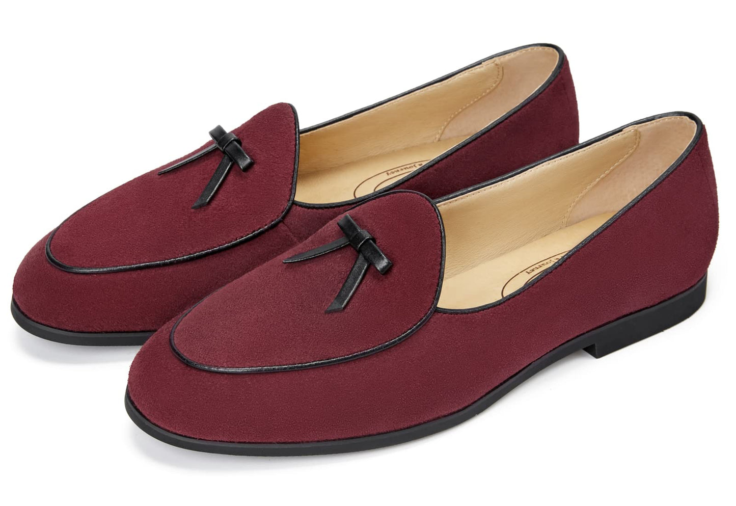 Journey West Suede Tassel Loafer for Women Slip-on Belgian Penny Loafers Shoes for Women in Many Colors