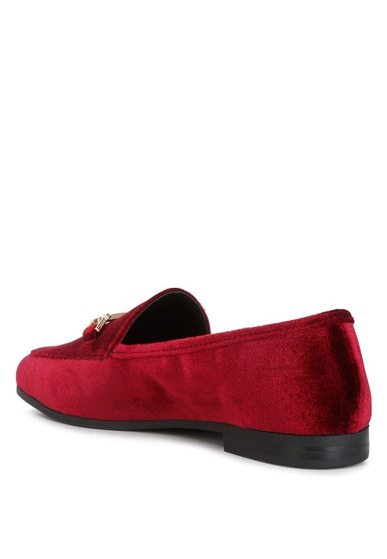 Evelio Horsebit Embellsihed Velvet Loafers