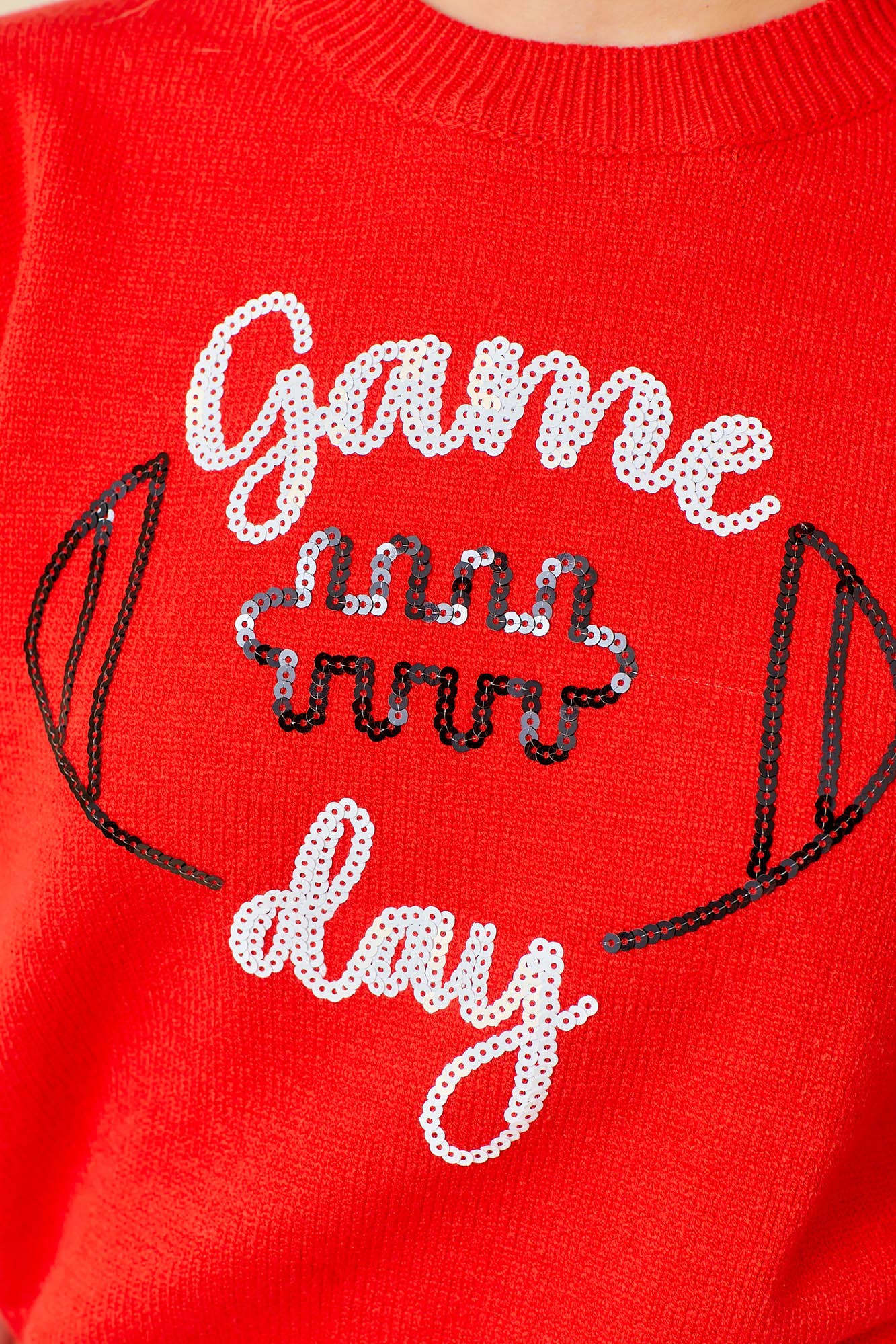 Main Strip - Game Day Puff Sleeve Sweater Top
