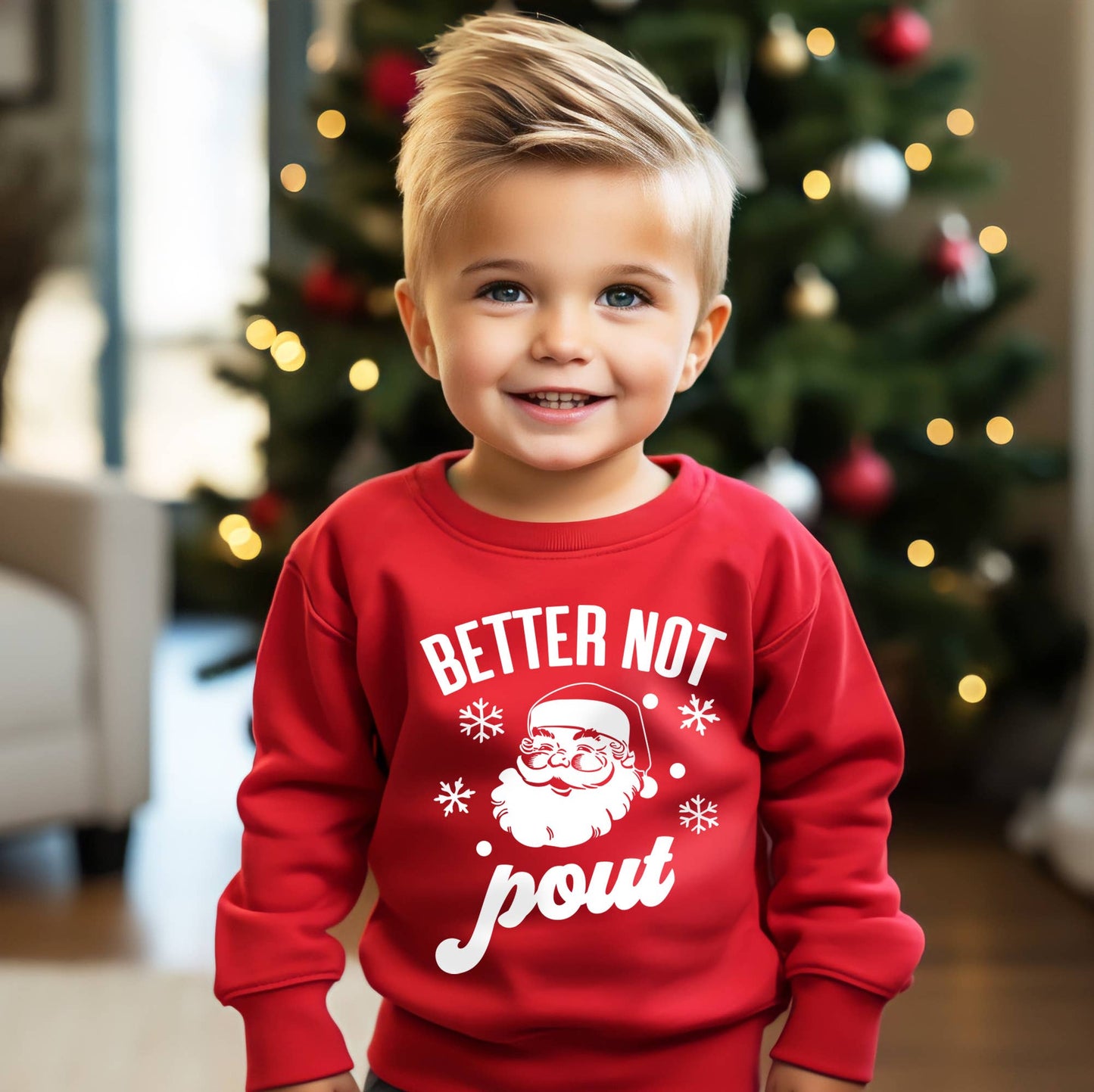 Sonrise State - Better Not Pout Santa Claus Boy's Christmas Sweatshirt