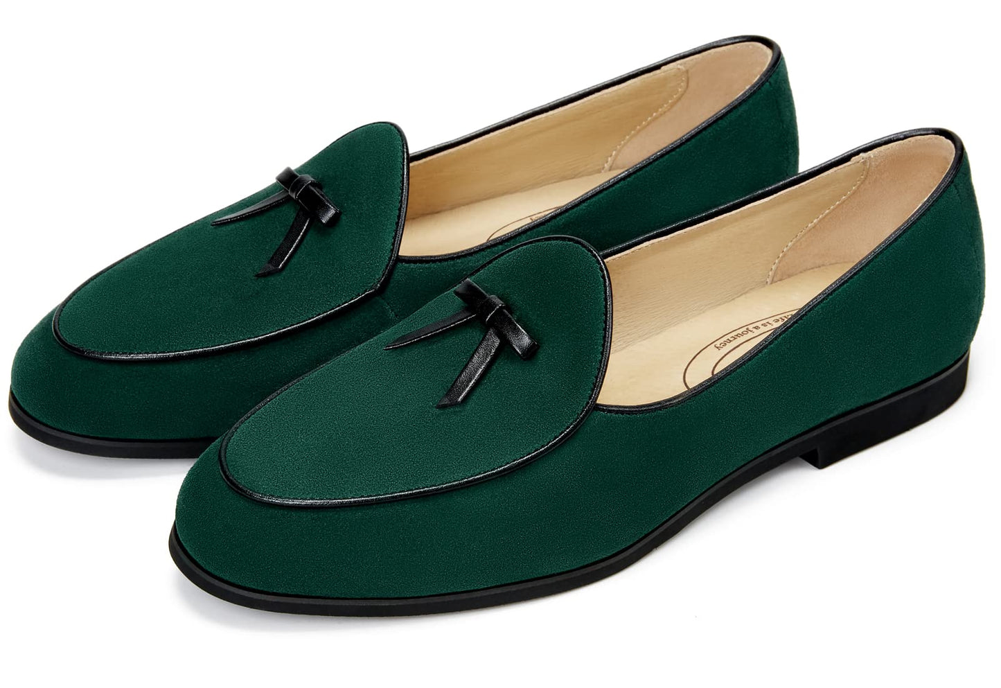 Journey West Suede Tassel Loafer for Women Slip-on Belgian Penny Loafers Shoes for Women in Many Colors