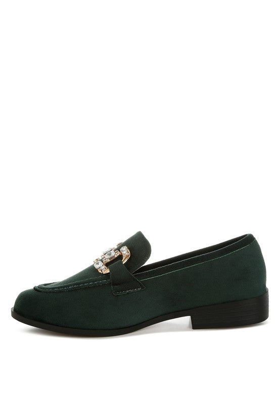 Maestro Diamante Embellished Horsebit Loafers