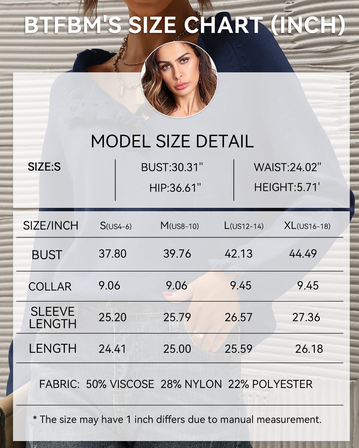 BTFBM 2024 Womens Sweaters Fall Winter Outfits Long Sleeve Button Down Ruffle Crew Neck Casual Knitted Pullover Tops