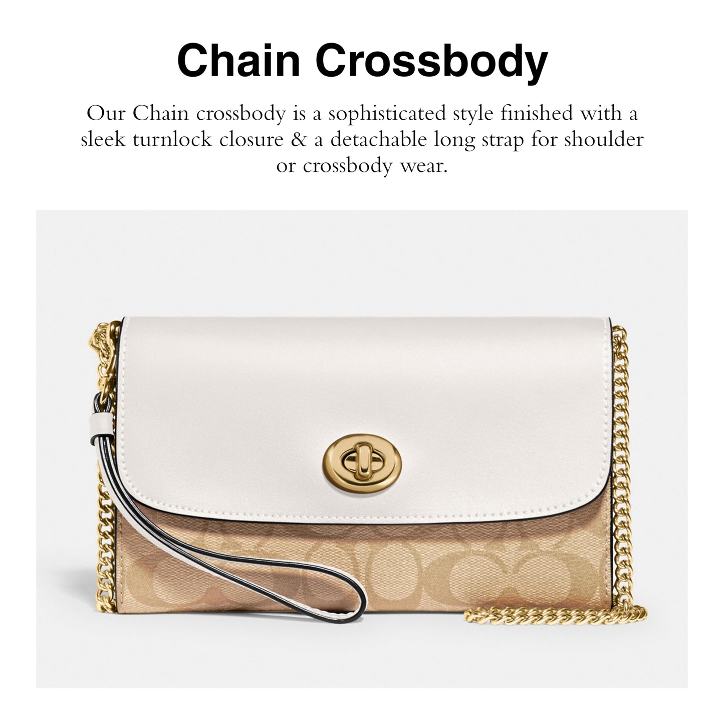 Coach Women's Signature Chain Crossbody Bag