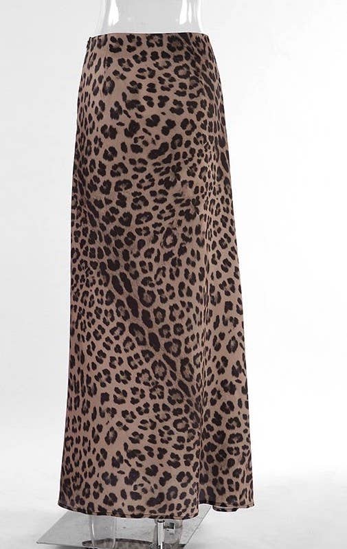 Miss Sparkling - Leopard print maxi skirt 
