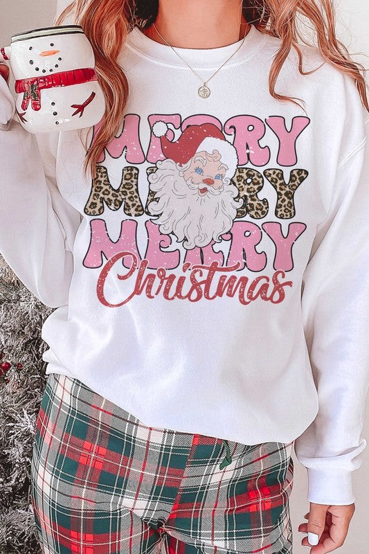 MERRY MERRY MERRY CHRISTMAS SANTA Sweatshirt