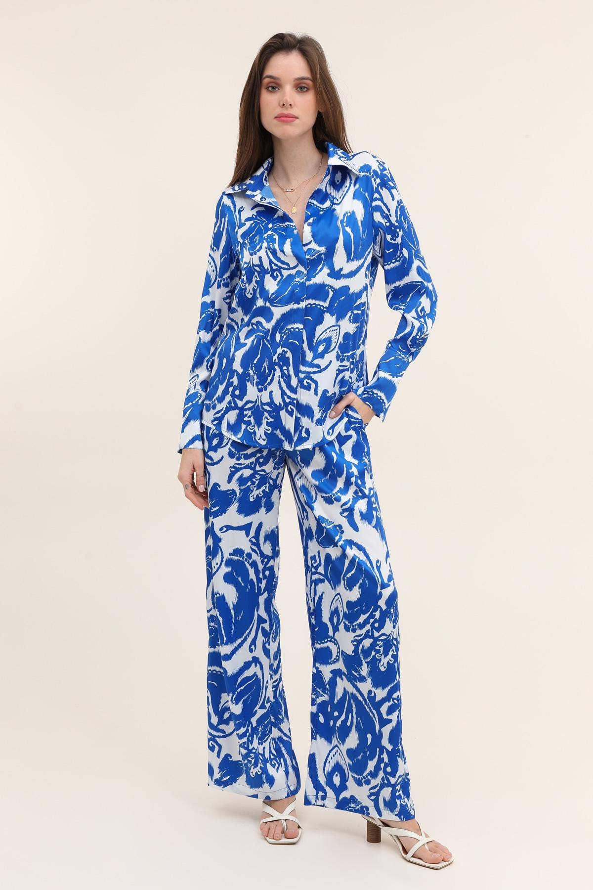 CHOKLATE PARIS - High Tide SS24 Printed Palazzo Pants- CK08183-1