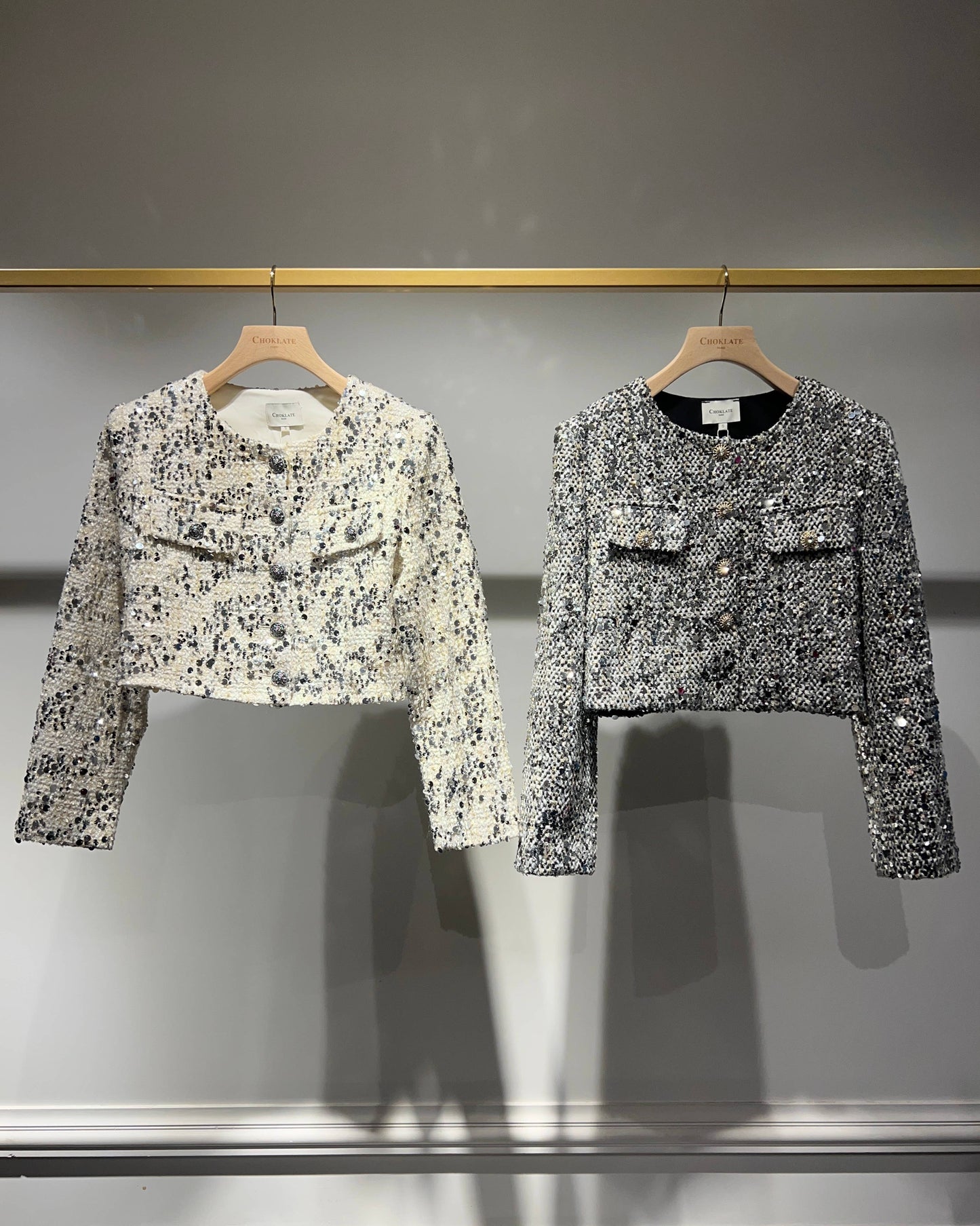 CHOKLATE PARIS - Jenny short jacket in tweed & sequins - CK08346