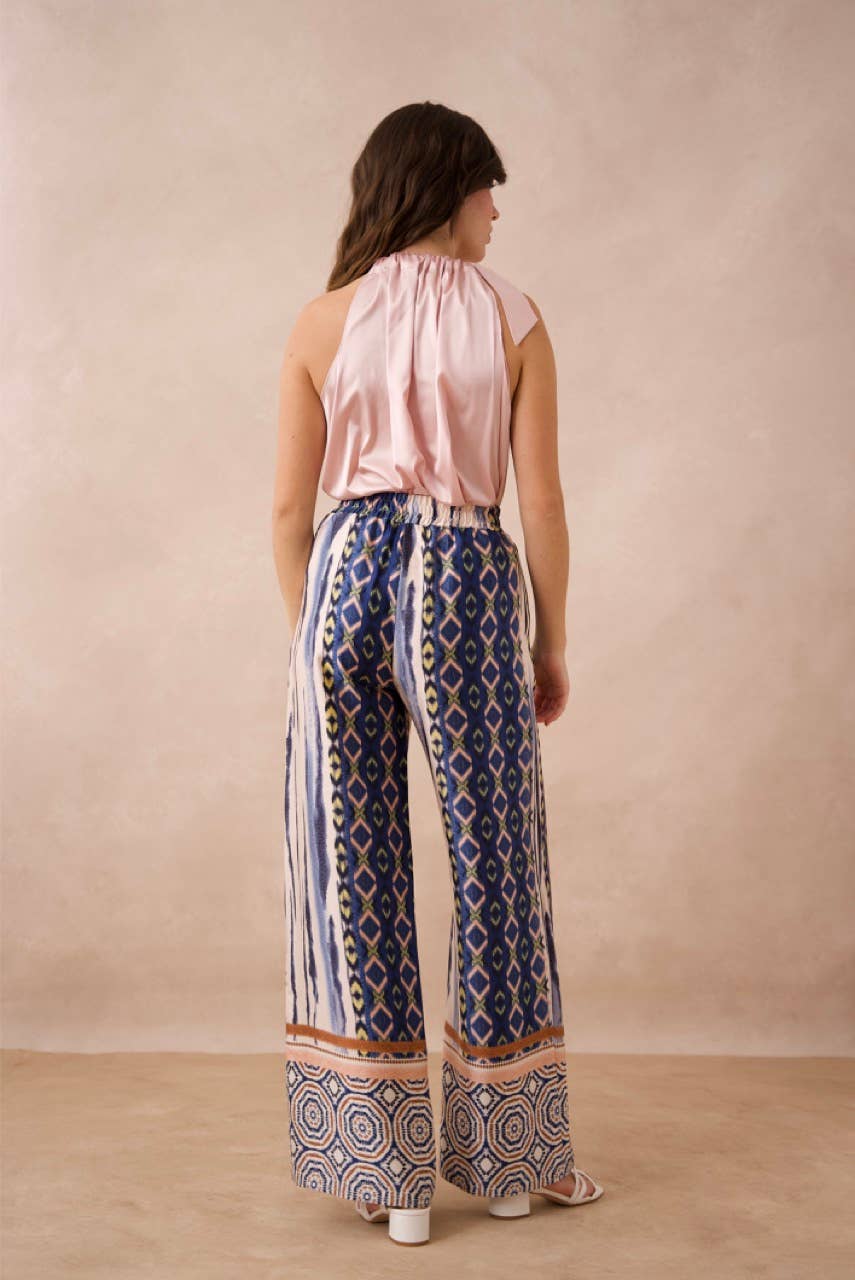 CHOKLATE PARIS - Patchwork print palazzo pants - CK08183-6