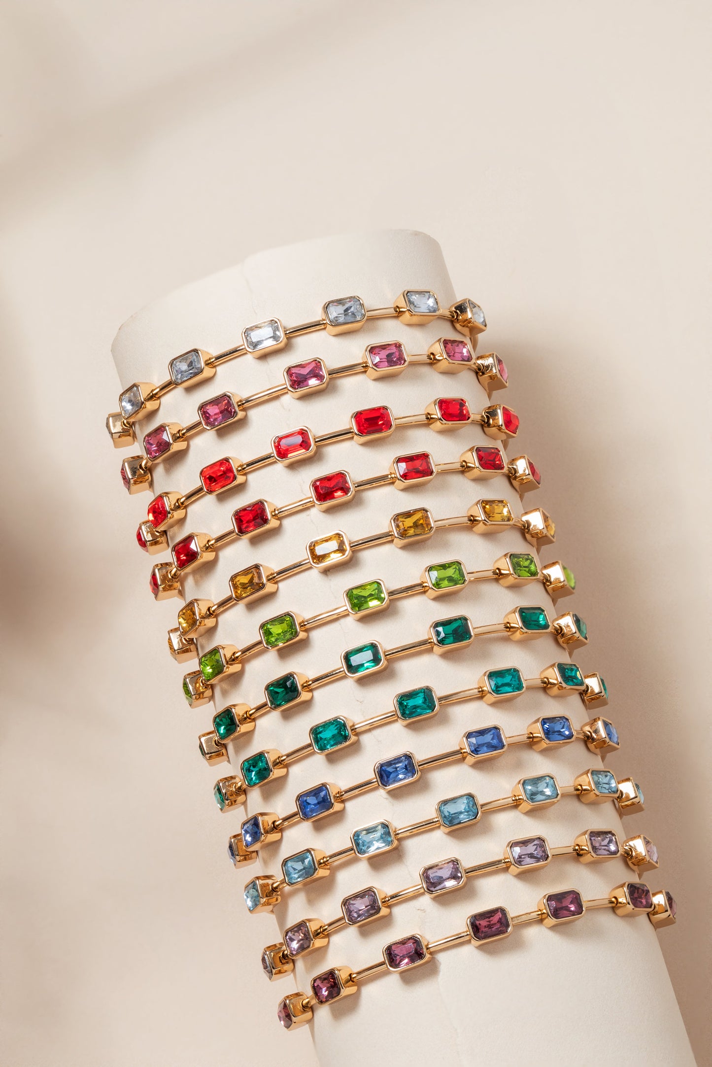 October Birthstone Emerald Cut Bangle