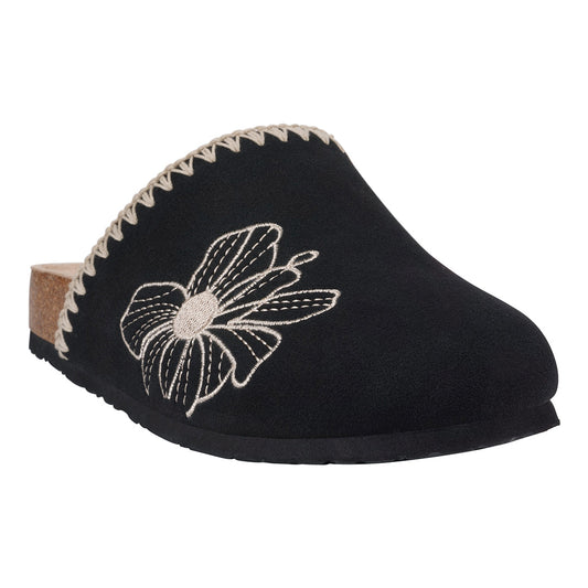 Women's Jamie Black Slide Footbed Clogs