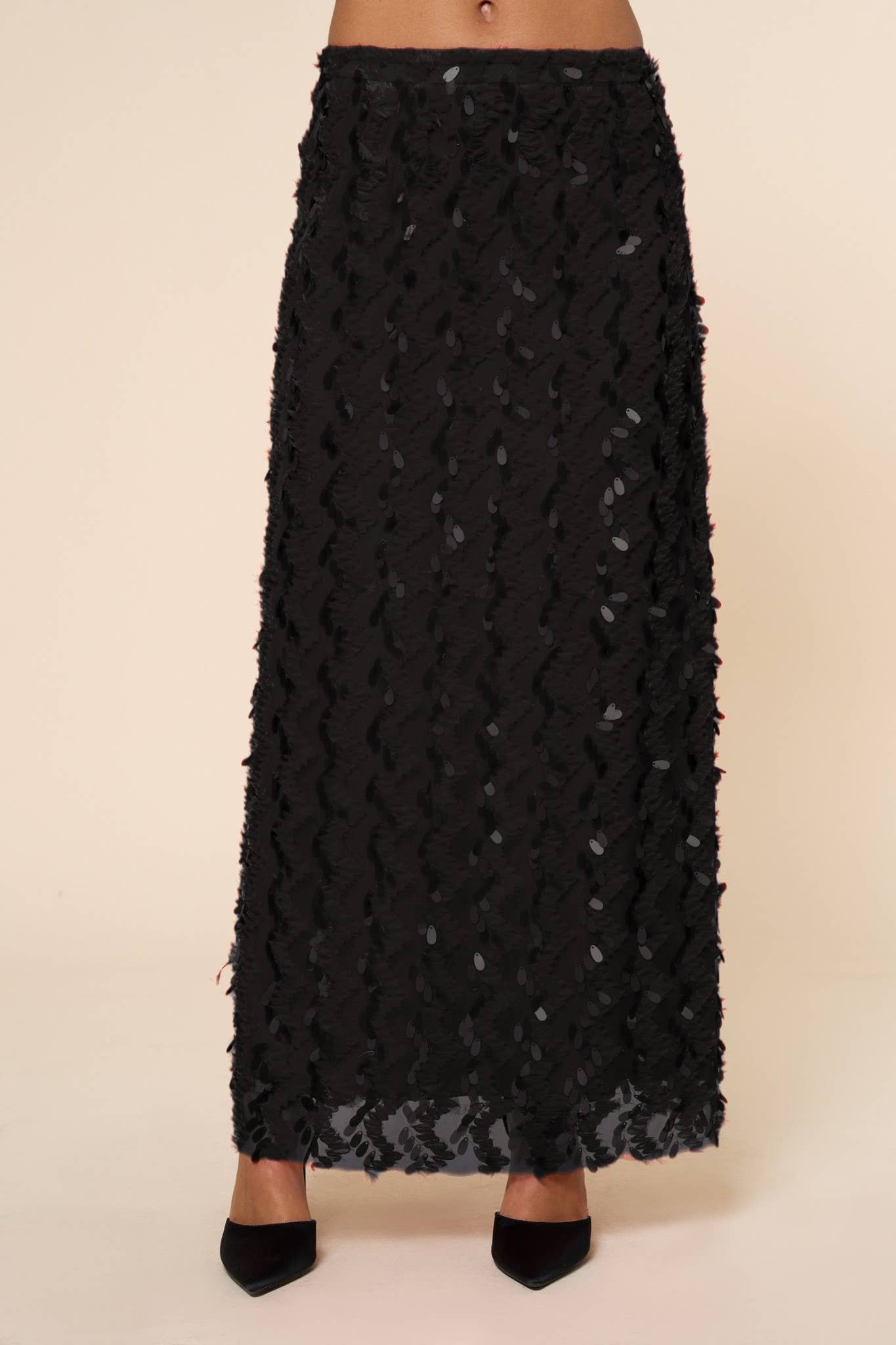 Lalavon - ILK5787 Sequin Maxi Skirt