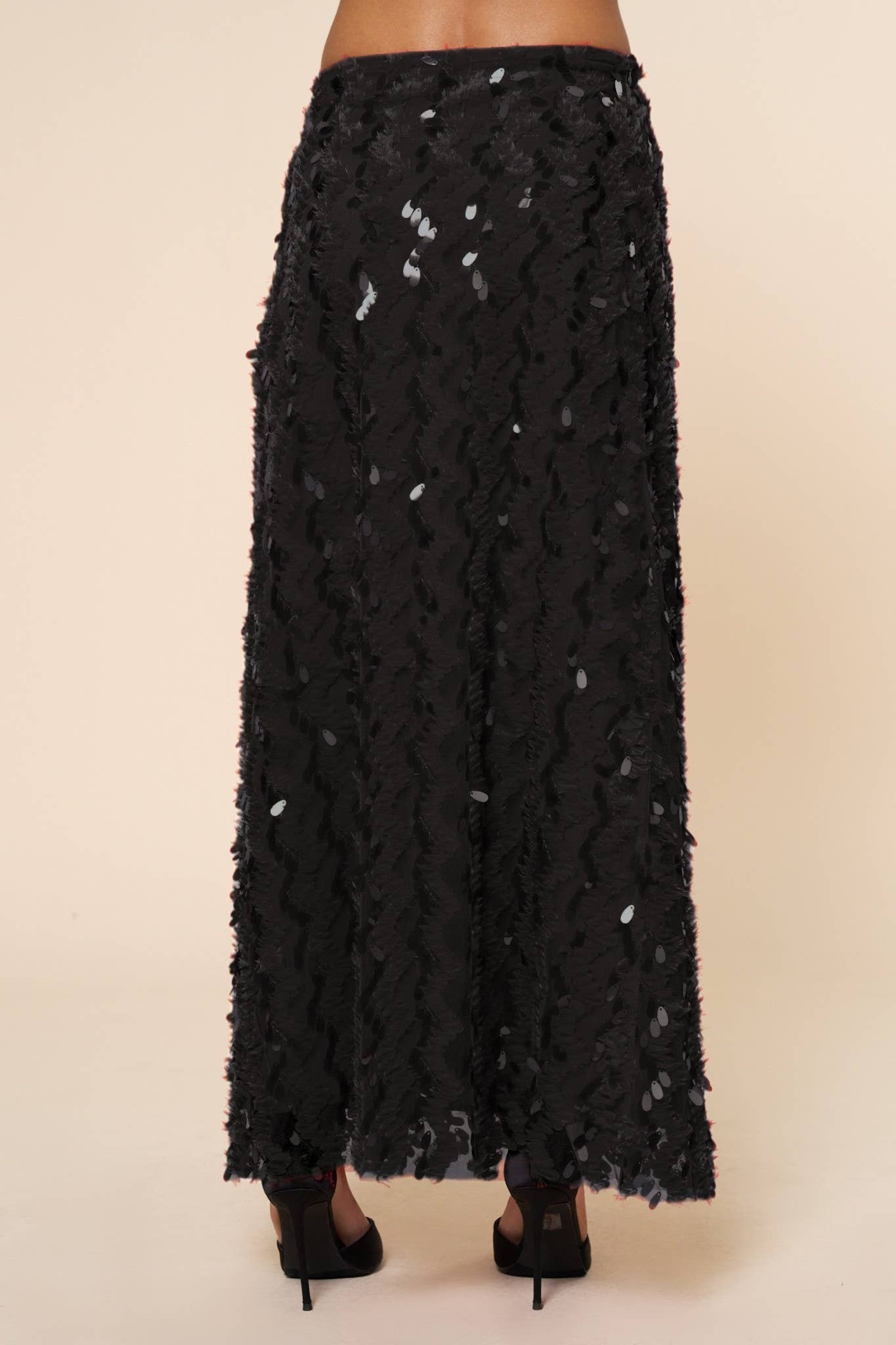 Lalavon - ILK5787 Sequin Maxi Skirt