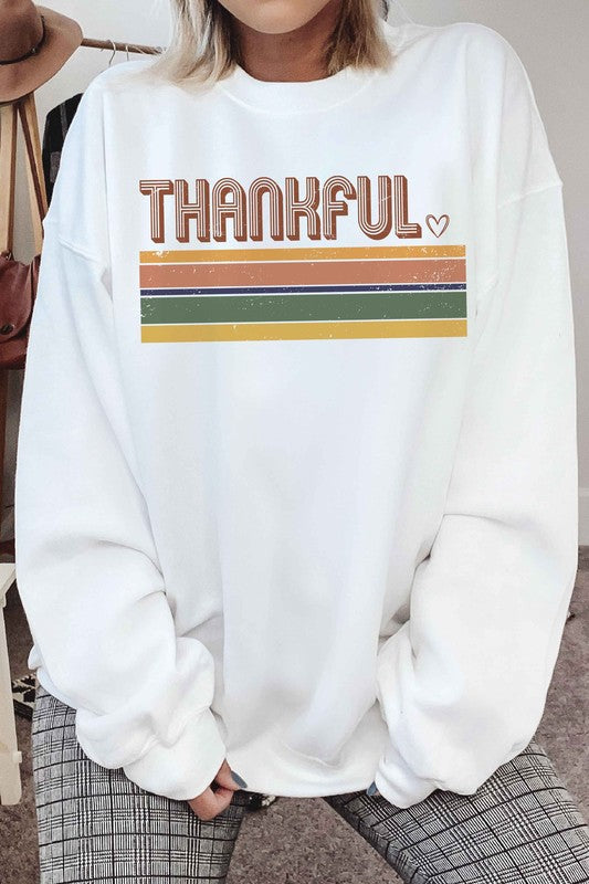 RETRO THANKFUL Graphic Sweatshirt