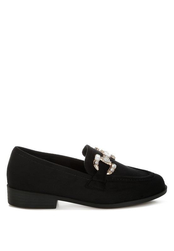 Maestro Diamante Embellished Horsebit Loafers