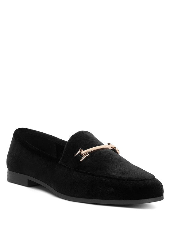 Evelio Horsebit Embellsihed Velvet Loafers