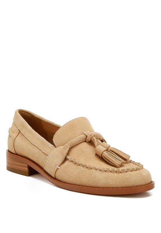 Rhone Tassels Detail Suede Loafers