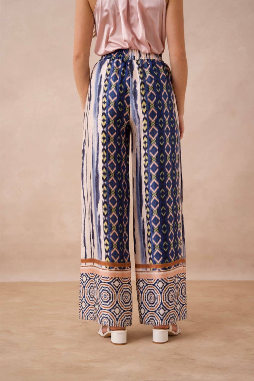 CHOKLATE PARIS - Patchwork print palazzo pants - CK08183-6