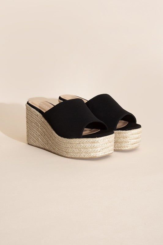 WEBSTER-20 Platform Wedge Slide Heels