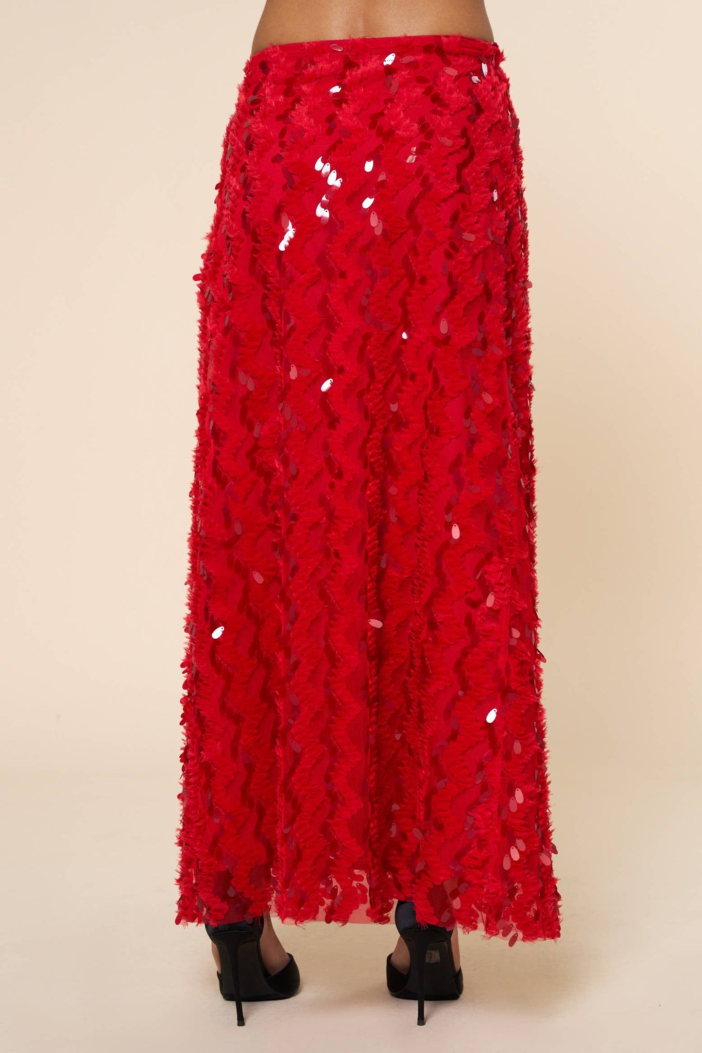 Lalavon - ILK5787 Sequin Maxi Skirt