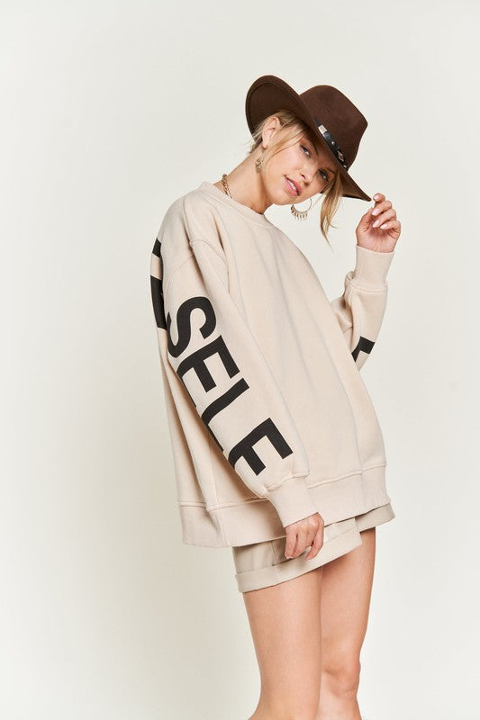 Printed oversized sweatshirt JJT5032