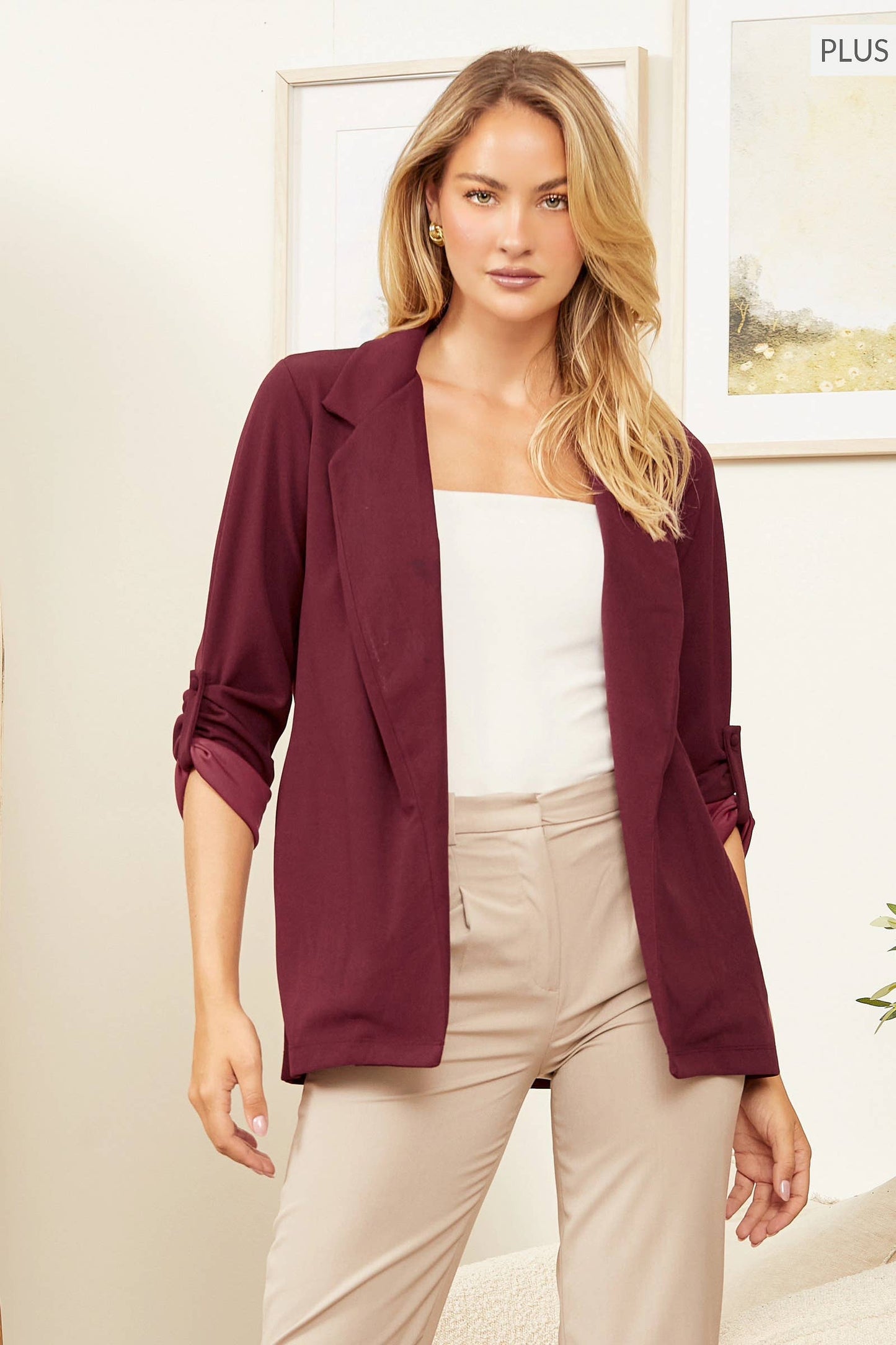 Andrée by Unit - PLUS Boyfriend Knit Blazer P4546-1P