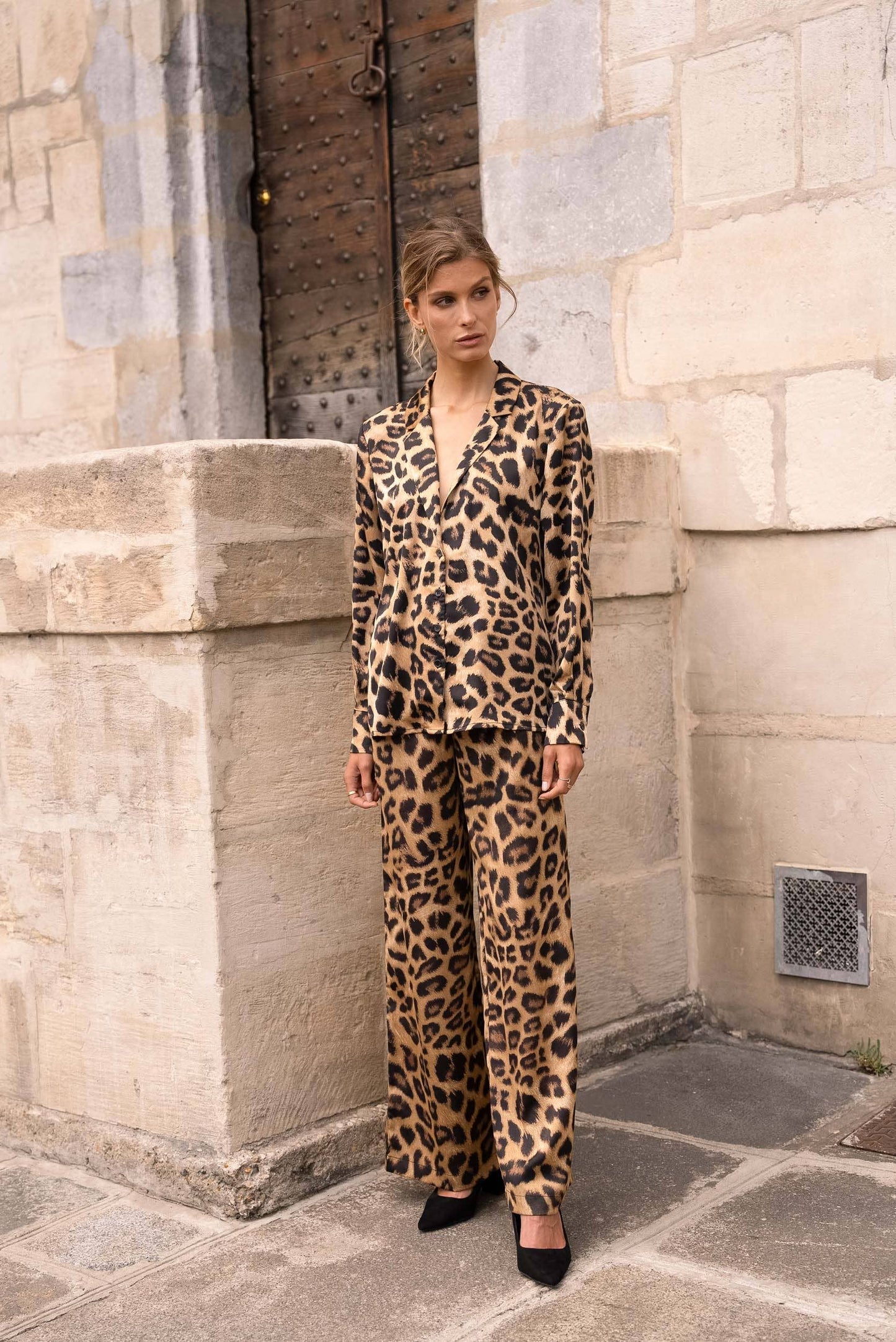 CHOKLATE PARIS - Leopard print palazzo pants - CK08183-2