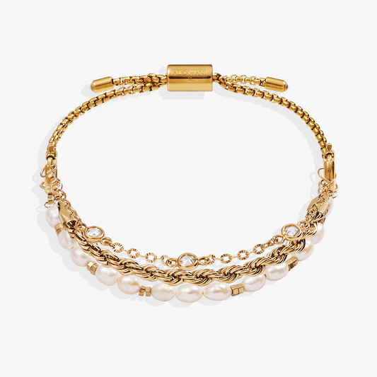 Crystal + Pearl Stranded™ Bracelet Set